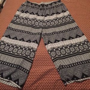 NEW COTTON ON PALAZZO PANTS XL NAVY/WHITE